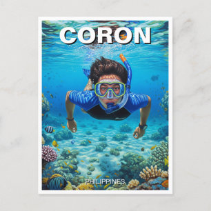 Coron Filipijnen Duiker Briefkaart