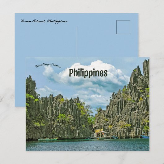 Coron Island Filipijnen Briefkaart (Voorkant / Achterkant)
