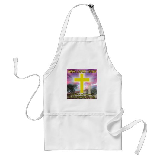 Corona Baptist Church Apron Standaard Schort (Voorkant)