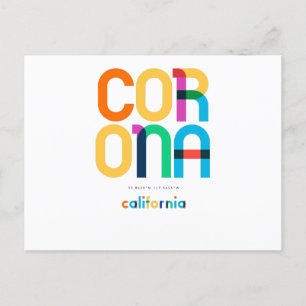 Corona California Mid Century, Pop Art, Briefkaart