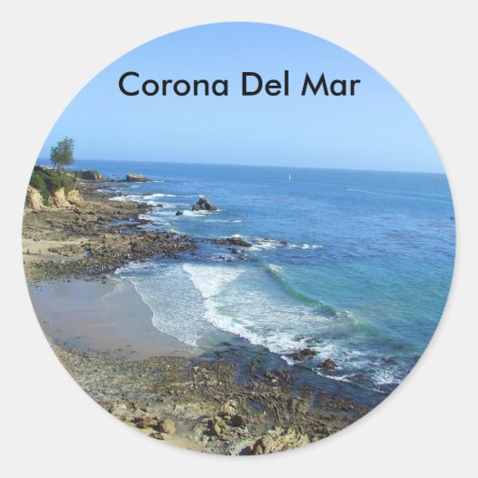 Corona Del Mar California Beach Stickers (Voorkant)