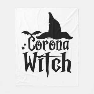 Corona Heks Halloween, Grappige Halloween, Fleece Deken