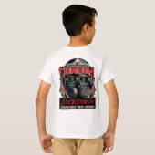 Corona Lockdown Kinder t T-shirt (Achterkant volledig)