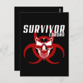 Corona Survivor Briefkaart (Voorkant / Achterkant)