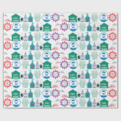 Corona Virus Bescherming Wrapping Papier (Vlak)