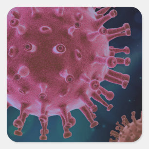 Corona Virus Microbiology Vierkante Sticker