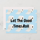 Corona Virus Toilet Roll Blue Briefkaart (Voorkant / Achterkant)