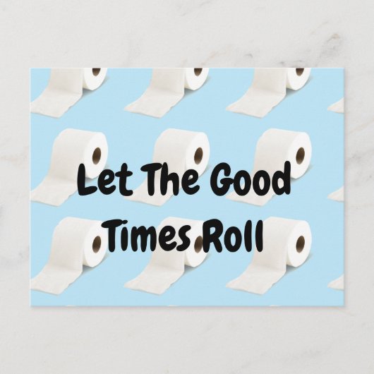 Corona Virus Toilet Roll Blue Briefkaart (Voorkant)