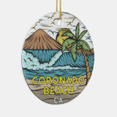 Coronado Beach California  keramisch Ornament (Rechts)