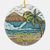 Coronado Beach California  keramisch Ornament (Achterkant)