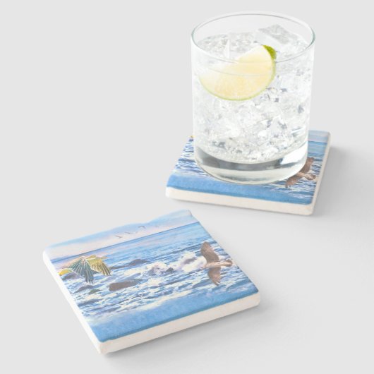 Coronado Beach California Playground Stenen Onderzetter (Zijkant)