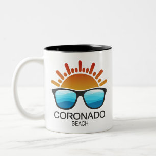 Coronado Beach Californië Zonnebril Tweekleurige Koffiemok