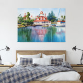 Coronado Boathouse weerspiegeld Canvas Afdruk (Insitu (Slaapkamer))