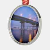 Coronado Bridge in Dusk Metalen Ornament (Links)