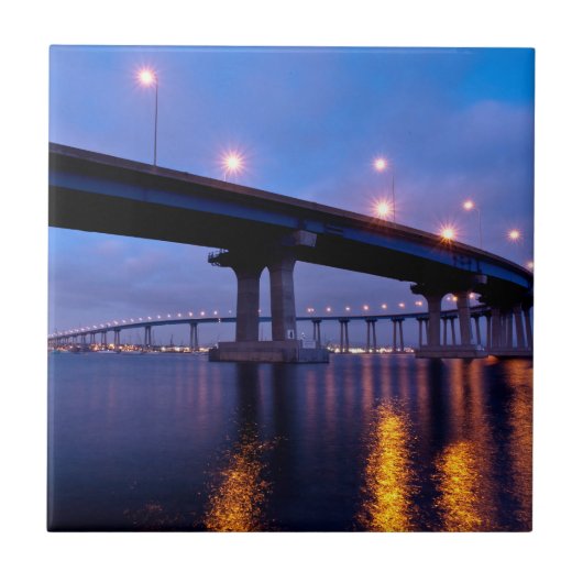 Coronado Bridge in Dusk Tegeltje (Voorkant)