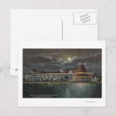 Coronado, CA - Moonlit Uitzicht Hotel del Coronad Briefkaart (Voorkant / Achterkant)