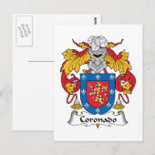 Coronado Family Crest Briefkaart (Voorkant / Achterkant)