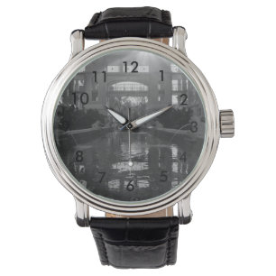 Coronado Sunburst Grayscale Horloge