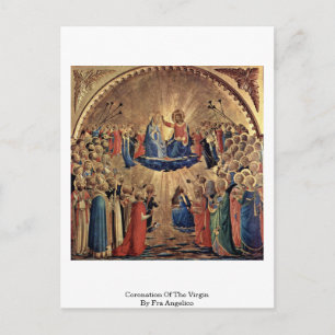 Coronatie van de maagd door Fra Angelico Briefkaart