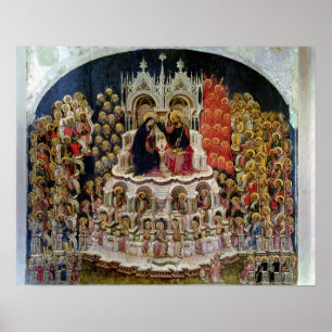 Coronatie van de Maagd in Paradise, 1438 Poster