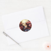 Coronatie van de maagd ronde sticker (Envelop)