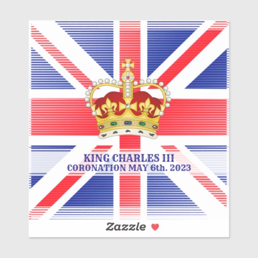 Coronatie van Koning Charles III Vinyl Sticker (Vel)