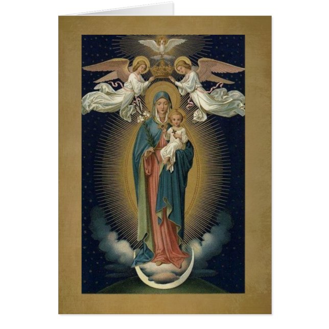 Coronatie van Maagd Maria met Jezus en Angels (Voorkant)