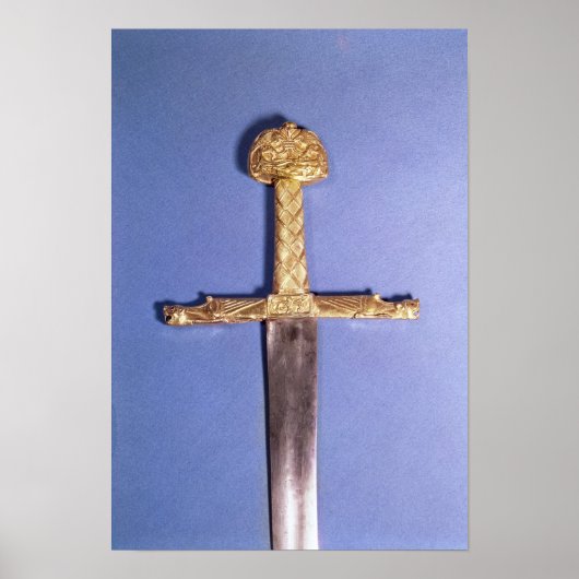 Coronatiezwaard van de Franse koning Poster (Voorkant)