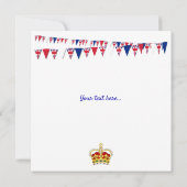 Coronation Celebration Lunch Invitation Kaart (Achterkant)