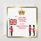 Coronation Celebration Lunch Invitation Kaart (Achterkant)