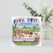 Coronation Celebration Lunch Invitation Kaart (Staand voorkant)
