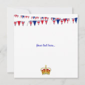 Coronation Celebration Lunch Invitation Kaart (Achterkant)
