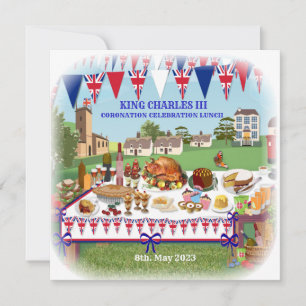 Coronation Celebration Lunch Invitation Kaart
