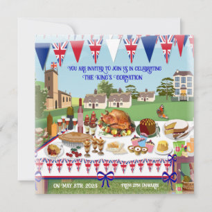 Coronation Celebration Lunch Invitation Kaart