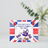 Coronation Celebration Tea Party Invitation Postc Briefkaart (Staand voorkant)