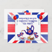 Coronation Celebration Tea Party Invitation Postc Briefkaart (Voorkant / Achterkant)