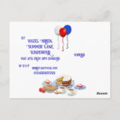 Coronation Celebration Tea Party Invitation Postc Briefkaart (Achterkant)