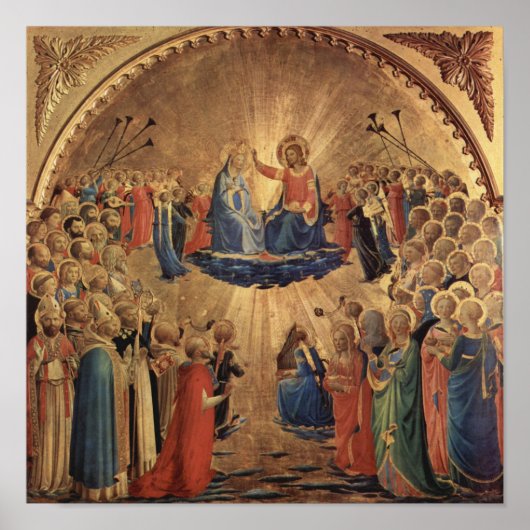Coronation de la Vierge par Fra Angelico - Poster (Devant)