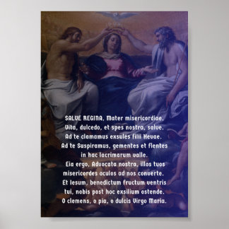 Coronation de Marie avec Salve Regina Poster de pr