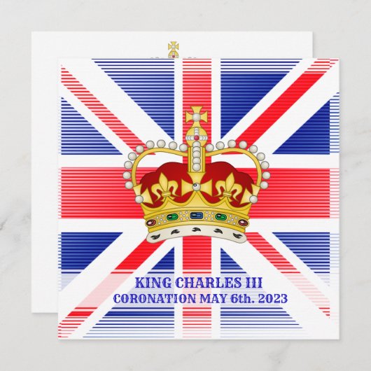 Coronation du roi Charles III Invitation (Devant / Derrière)