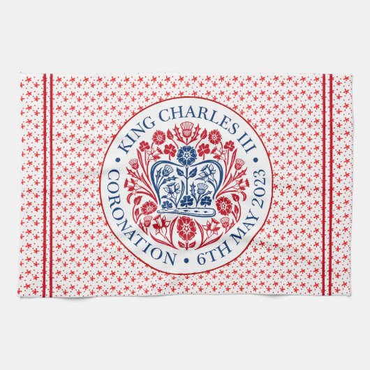 Coronation Emblem of King Charles III Theedoek (Horizontaal)