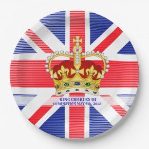 Coronation souvenir of King Charles III Crossbod Papieren Bordje