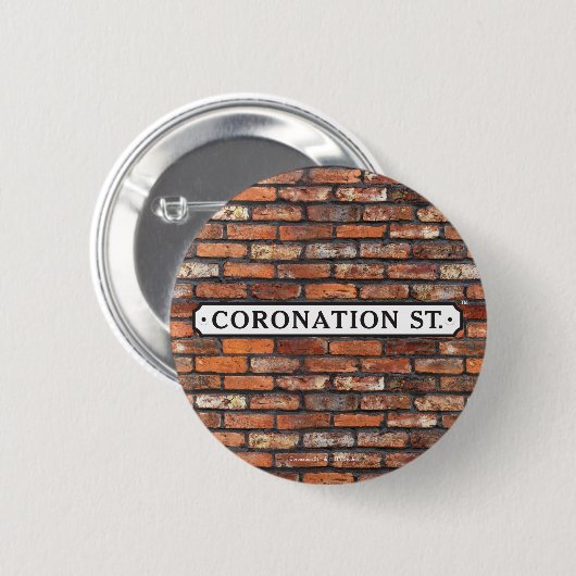 Coronation Street - Sign Round Button (Voorkant /achterkant)