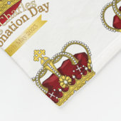Coronationele dagkroon fleece deken (Hoek)