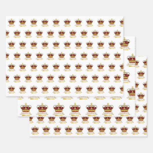 Coronationele dagkroon inpakpapier vel (Set)