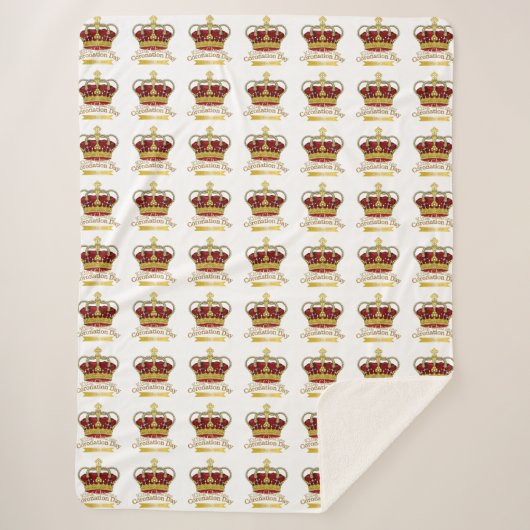 Coronationele dagkroon sherpa deken (Voorkant)