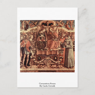 Coronationscène van Carlo Crivelli Briefkaart
