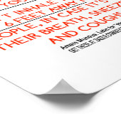 Coronavirus affiche de rappel de prospectus signe (Coin)