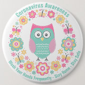 Coronavirus Awareness Round Button (Voorkant)