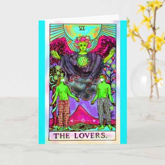 Coronavirus de Lovers Tarot BLANK Card Kaart (Gele Bloem)